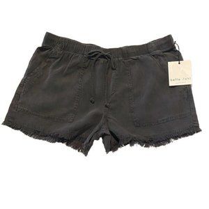 BELLA DAHL Shorts Baggy Frayed Drawstring Gray Women's Size S NEW